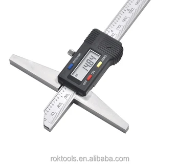 0-1000 Mm Digital Depth Vernier Gauge Caliper Electronic With Thick Beam - Buy Depth Caliper ...