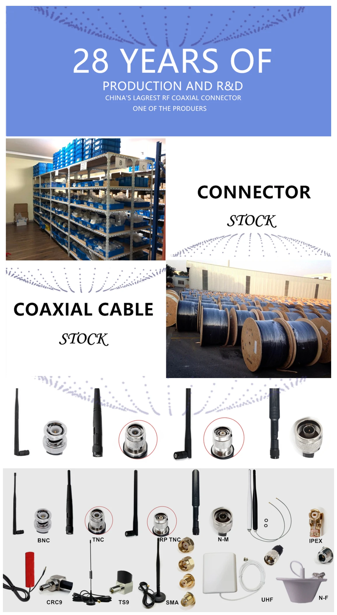 1.13 pigital cable kit ipex ufl to sma ip68 female jack bulkhead connector for 1.13 rf cable assembly
