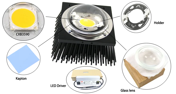 100w splayed passive vero 29 heatsink.