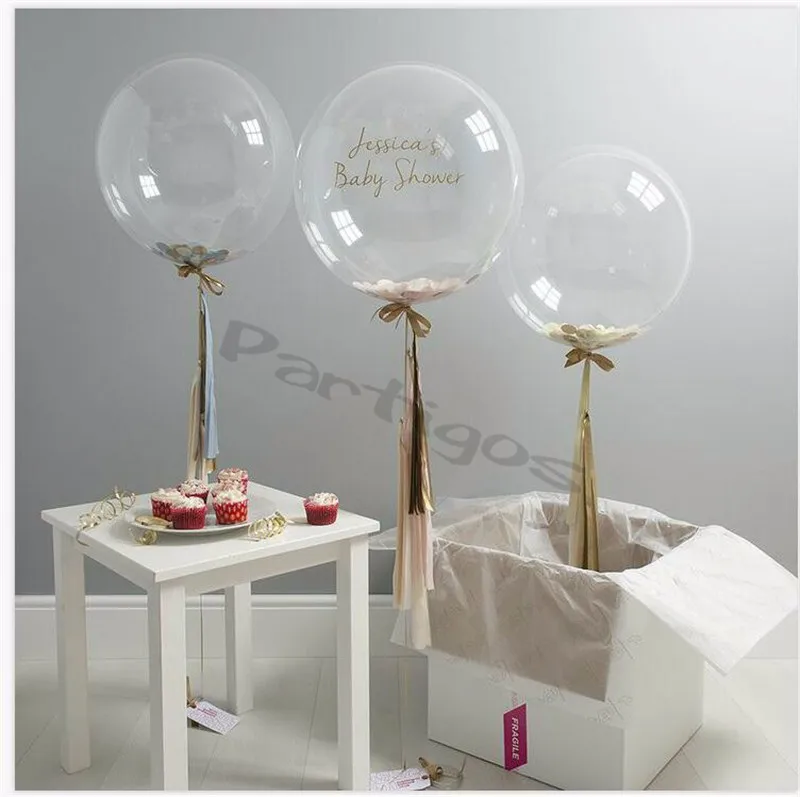 10inch 18inch 24inch Clear Transparent Round bubble Balloons Without Wrinkle