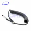 4 pin Female Mini XLR to lemos 0B 2pin male Coiled Cable for TV Logic Monitor ARRI Camera