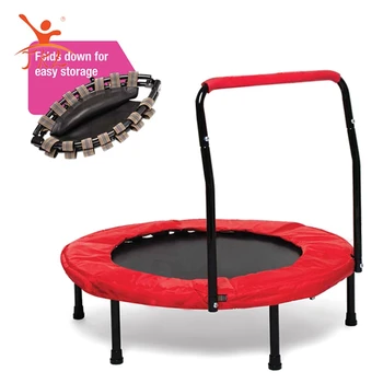 folding trampoline with handle