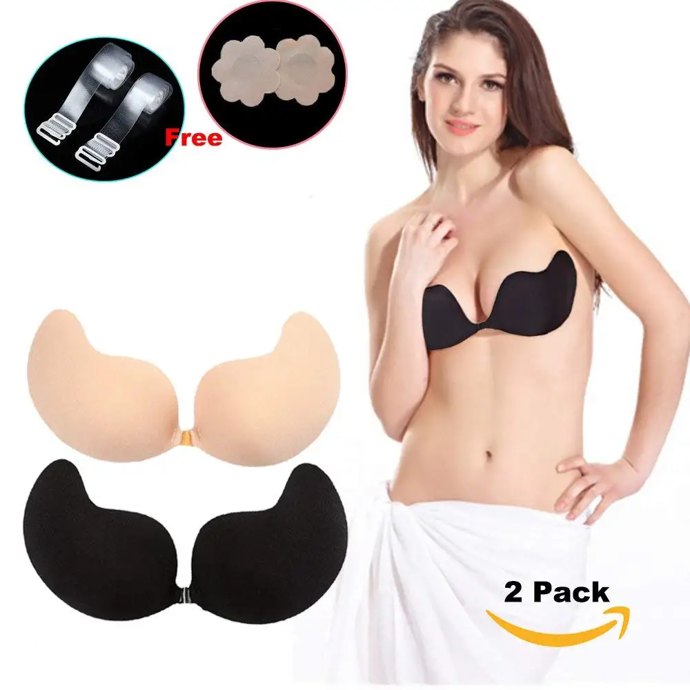 reusable stick on bra