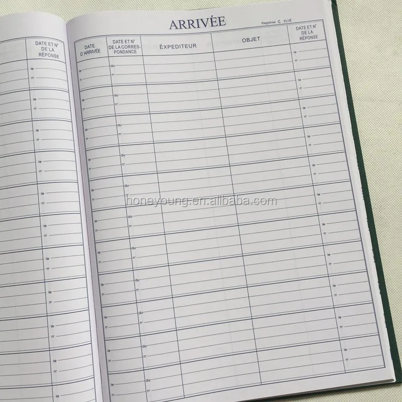 60g Offset Papier Accounting Notebook/register Boek A4 Cover Notebooks