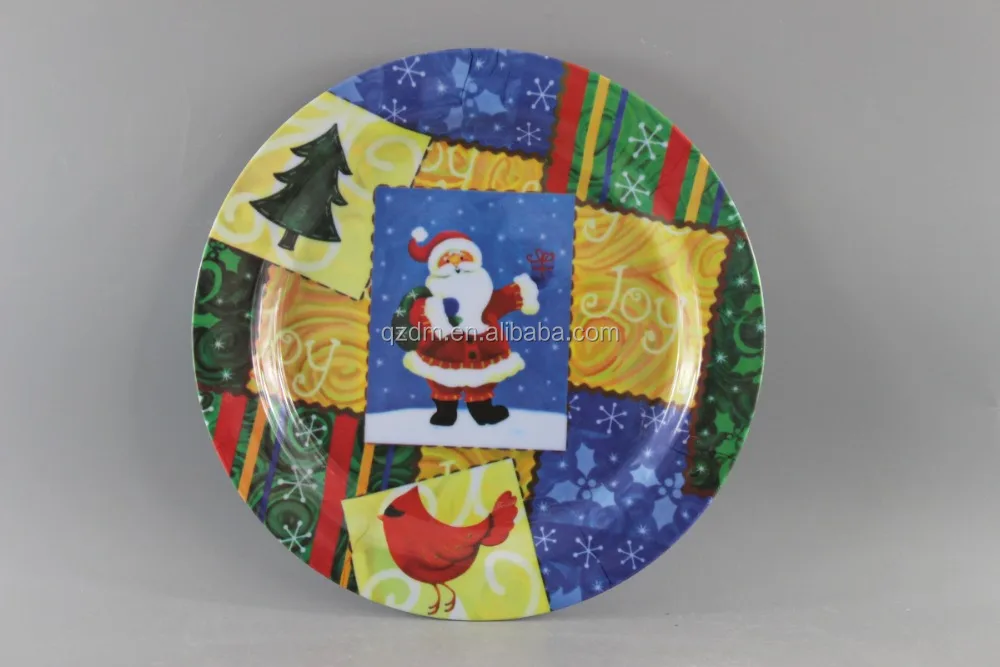 Christmas Theme Melamine Party Dinnerware ,Plastic Home Ware