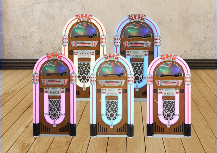 2017 New Turntable Record Jukebox Wurlitzer Usb Sd Mp3 Digital Cd