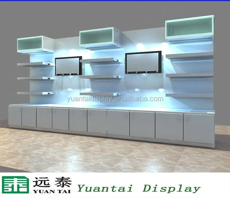 Fashion Mdf Wall Mounted Cosmetic Display Unit Shelves For ...