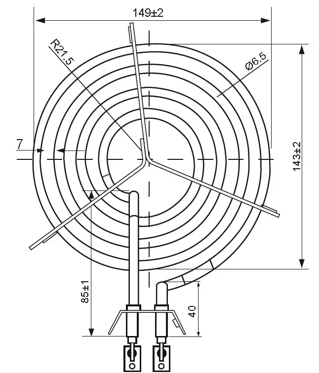 sus 304 电炉用烤箱盘管加热器元件