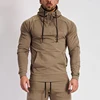Large Size Fitness Sweatshirt Gym Clothes Eclipse Khaki Pullover Men' s Hoodie