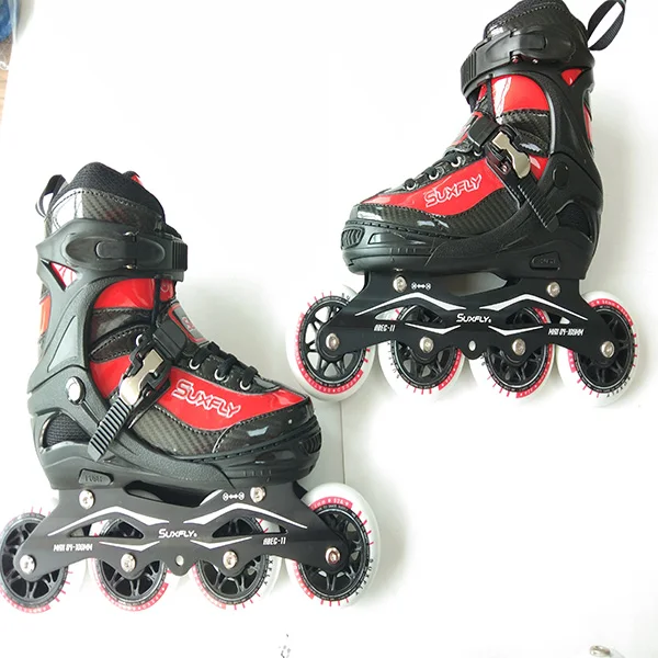 shoes with rollerblades on the bottom