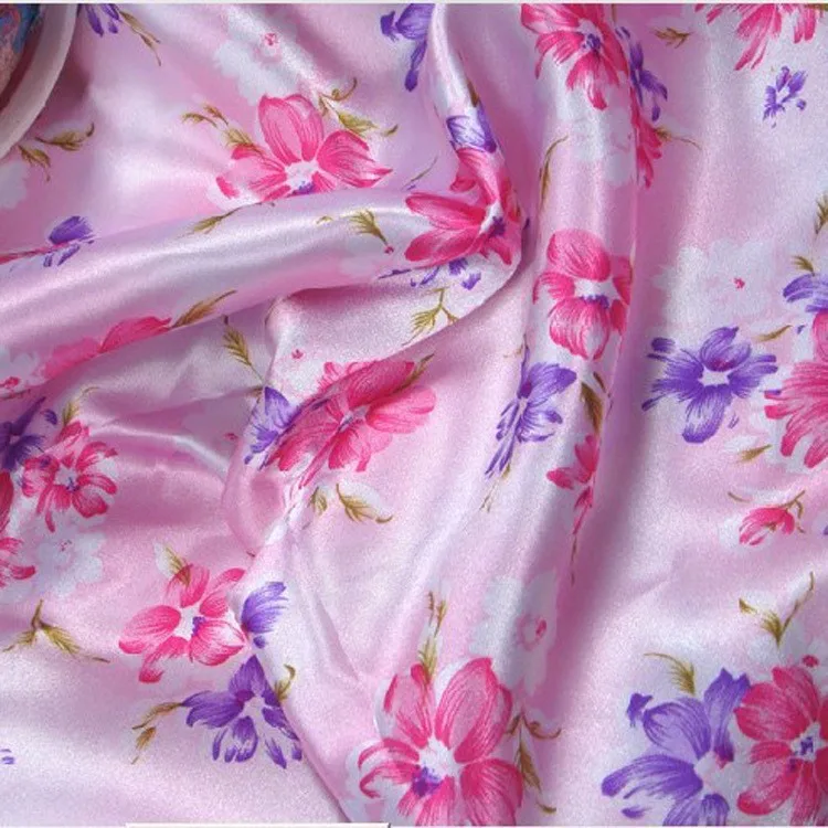 Dyed 63d*150d Polyester Satin Floral Printed Satin Fabric Buy Floral