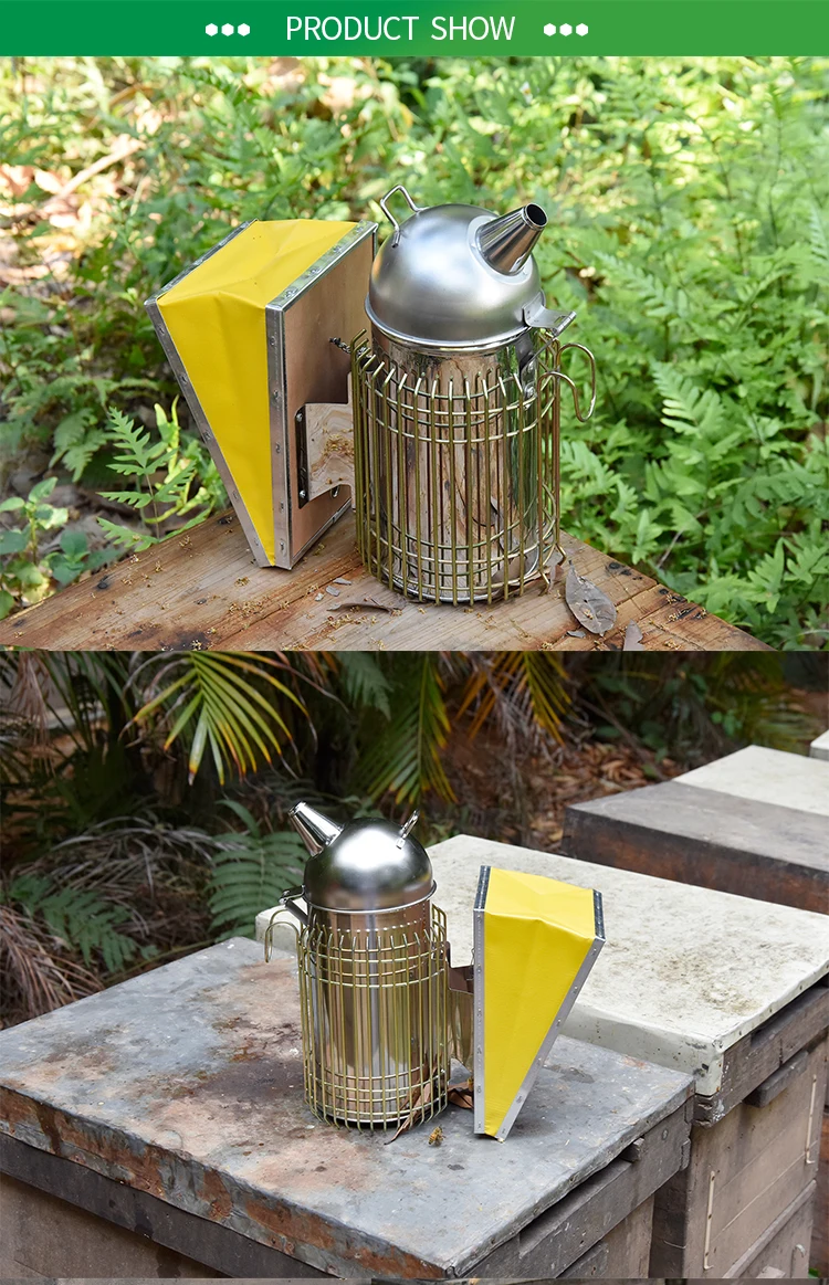 Factory price stainless steel cheap beekeeping bee hive smoker