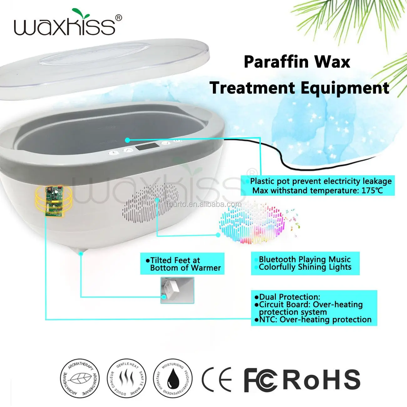Waxkiss Factory Direct Electronic Paraffin Wax Spa Wax Heater Paraffin