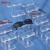 3 sets Clear Acrylic glasses Display Stands, Lucite countertop sunglass Display Rack, crystal Plexiglass opticals Display holder