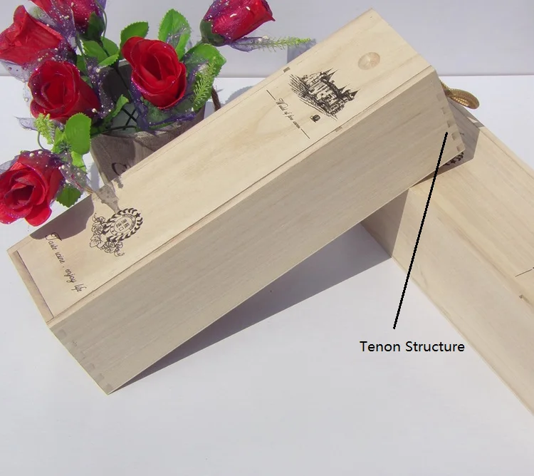 unfinished wooden wine box