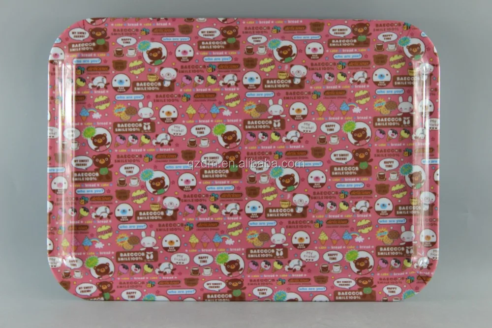 Solid Melamine Serving Tray/Food Grade Melamine Colorful Tray