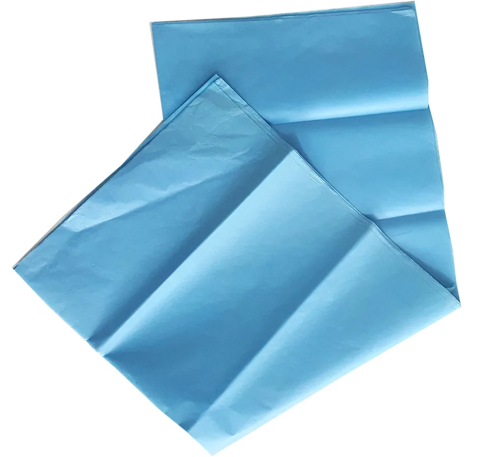 
blue color tissue paper packing 