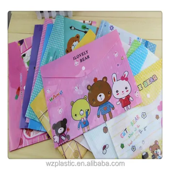 Custom Plastic Button Snap File Folder Decorative File Folders