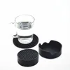 Benhaida Non Slip Good Grips Silicone Drink Coaster with Holder Set of 6,Absorbs Spills and Condensation