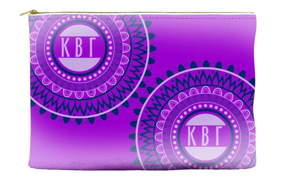 Kappa Beta Gamma Circle Pattern Purple Cosmetic Accessory Pouch Bag for Makeup Jewelry & other Essentials