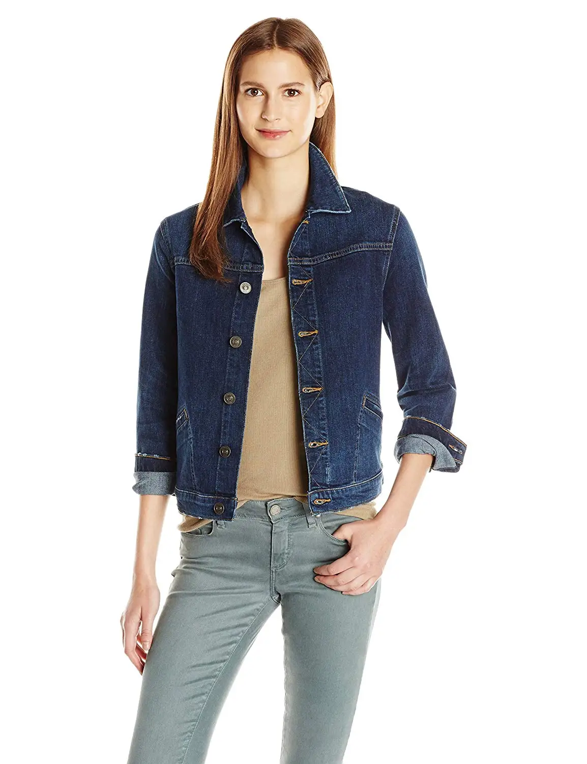 Generic Womens Long Sleeve Plus Size Hooded Long Jean Jacket Denim Loose Coat 2XL