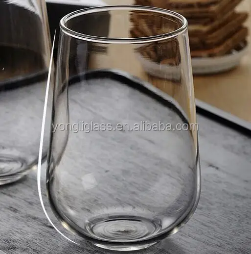 Manufacture 400ml stemless wine glass,wine glass tumbler,Guangzhou glassware
