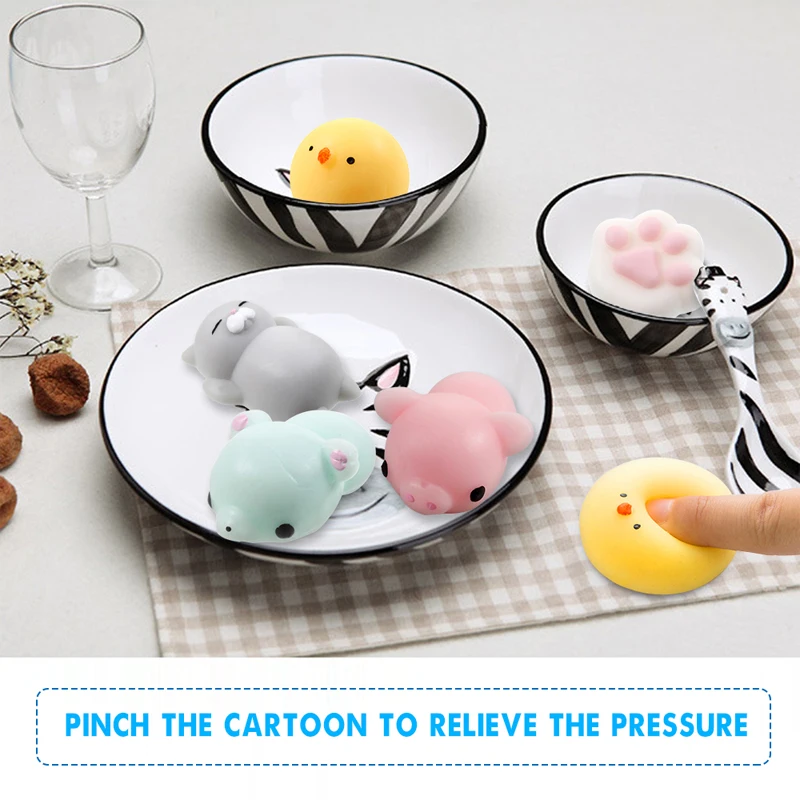 Squishy Phone Straps for iPhone Cute Mini Soft Silicone Squishy Toy Finger Pinch Squeeze Toy