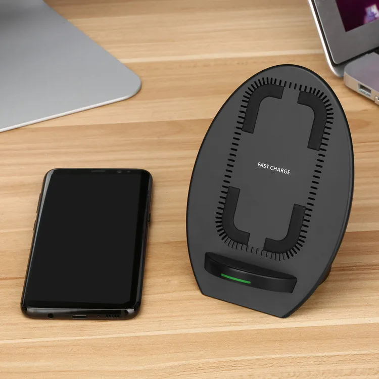 Qi fast wireless charger stand factory sailing temperature control charging for S8 S7 Ipone8