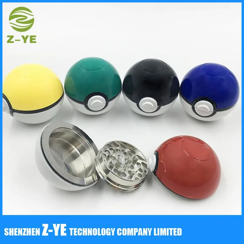 Pokemon Pokeball 55mm grinder NEW style Tobacco Spice Herb 3 Piece Sharp Teeth