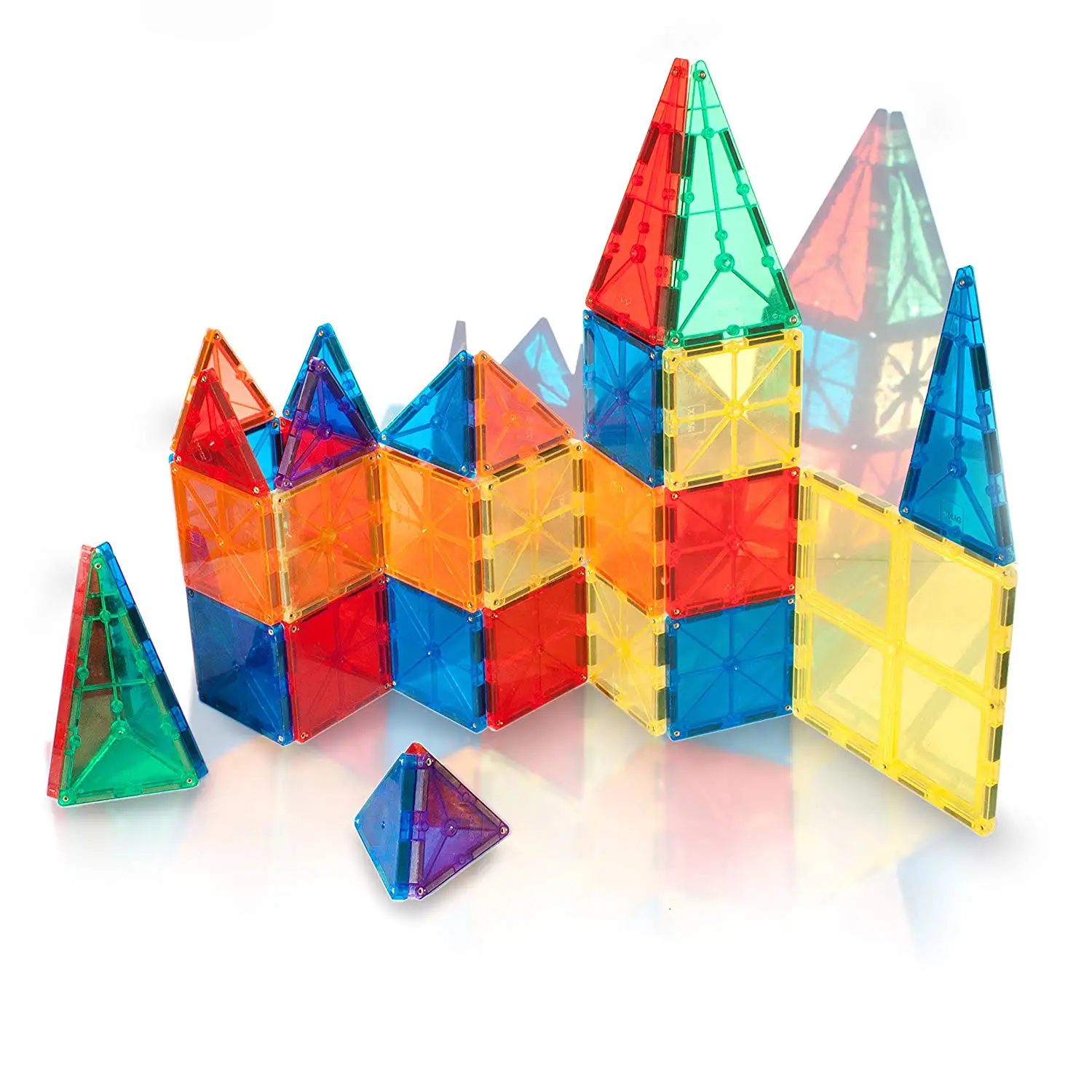 Best for Stacking GLOUE 3D Building Blocks Toy with Magnets for Kids