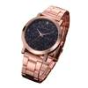 Sky dial with rose gold stainless steel material and Japan quartz movement for women watches
