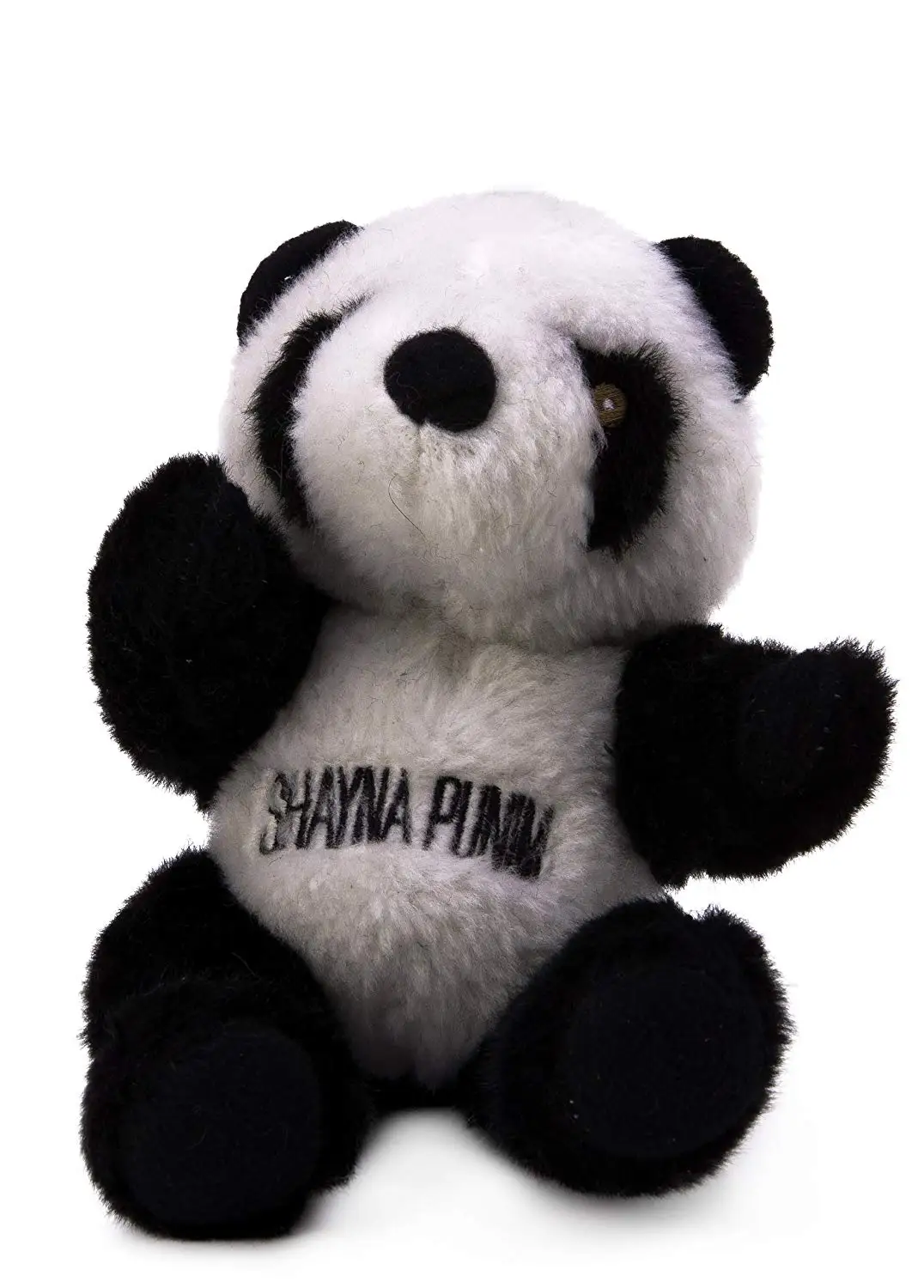 Copa Judaica Chewish Treat Shayna Punin Panda Plush Dog Toy with Squeaker, 6 by 7-Inch, Black and White