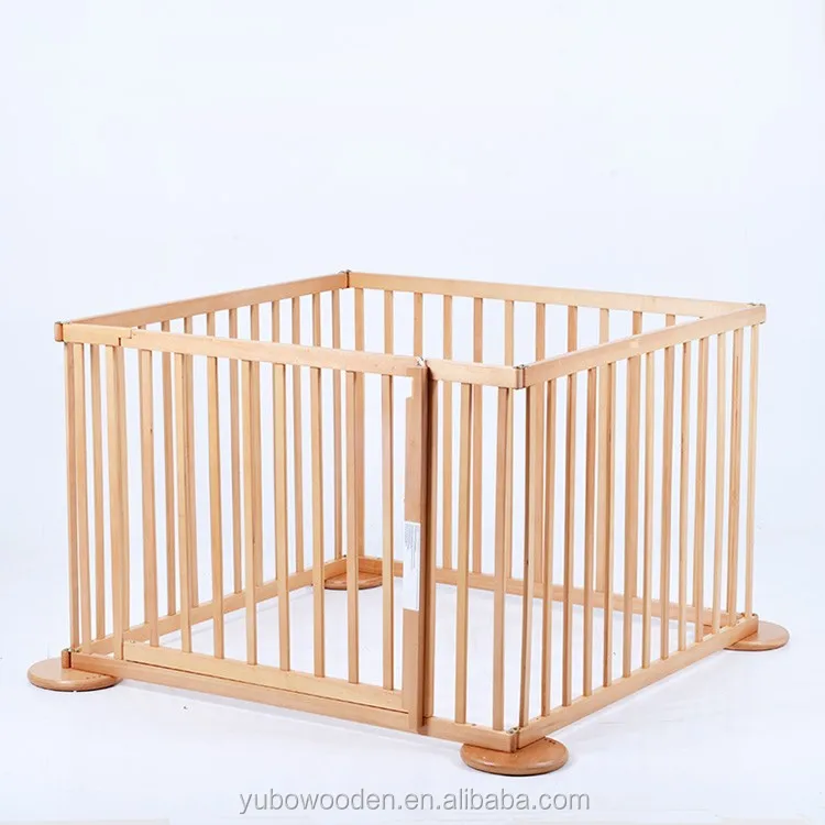 large wooden baby gate