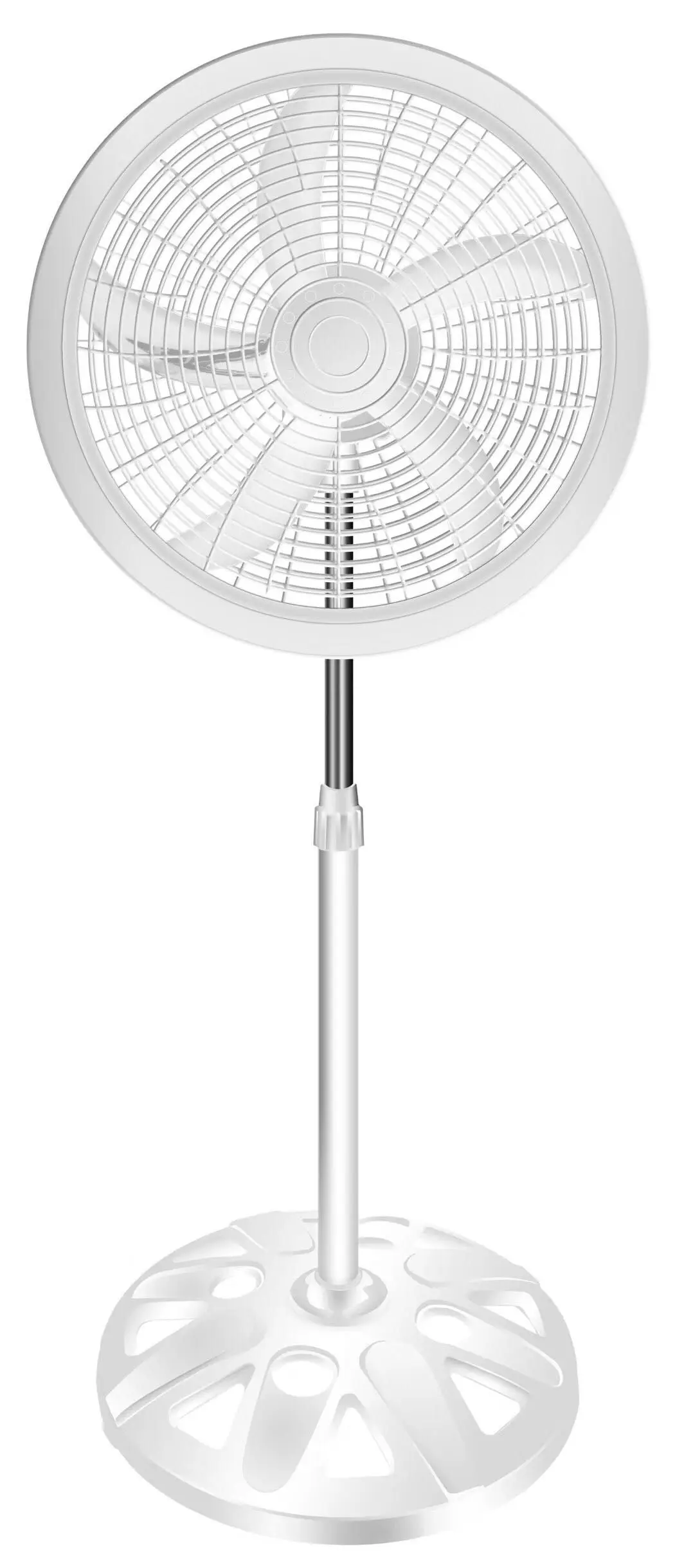 Factory 16" AC DC 12V solar emergency rechargeable fans with light