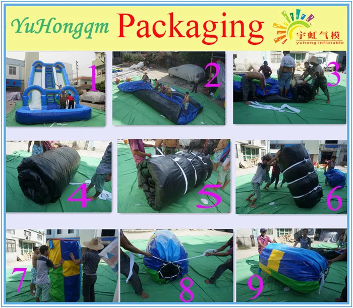 Guangzhou hot selling PVC interesting inflatable slide for sale
