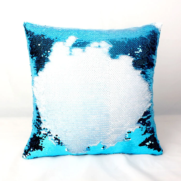 Custom Blank Sublimation Two Sided Sequin Pillow Case Home Decorative