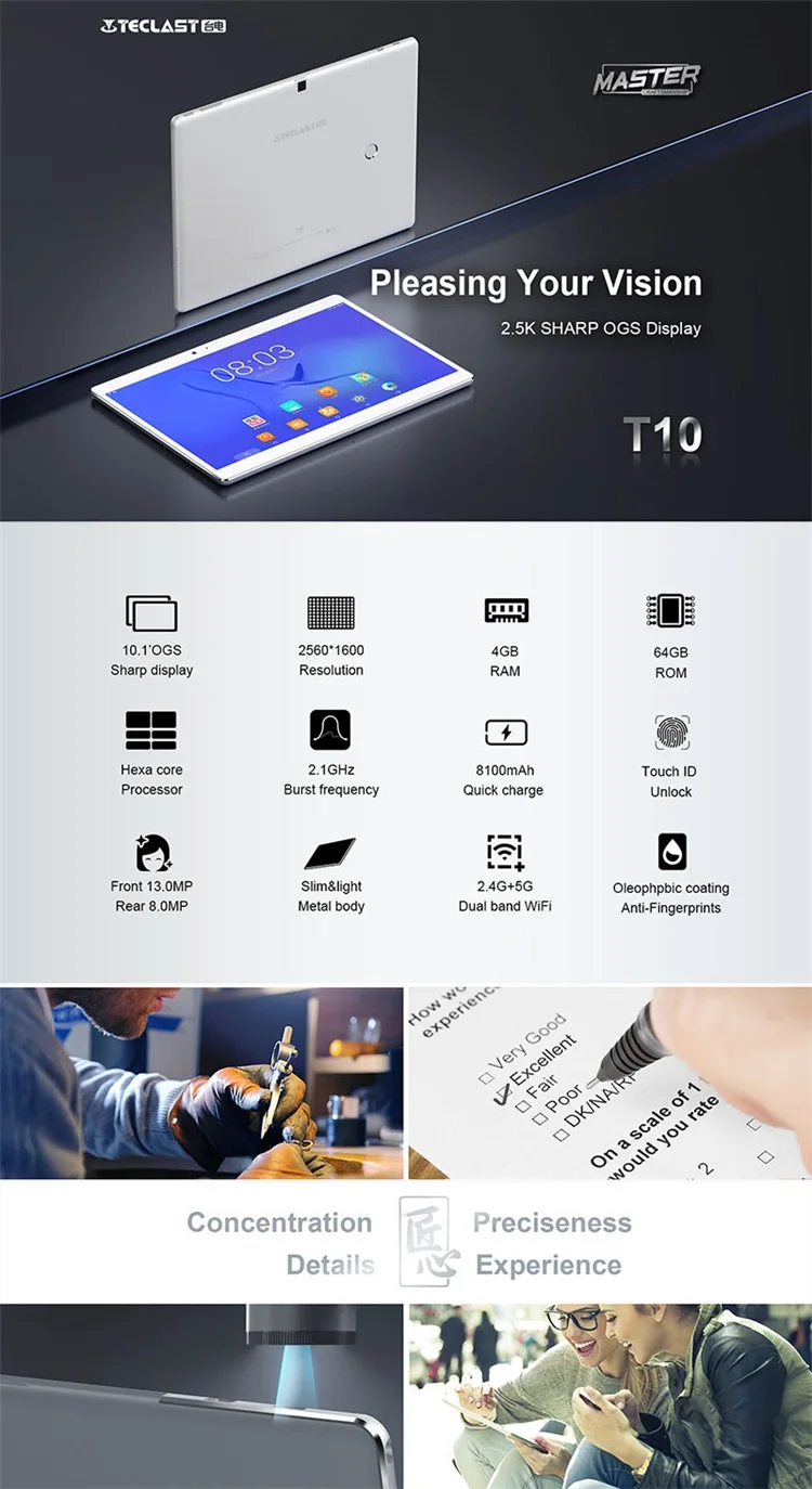 2019 The Newest Teclast T10 Android Tablet Pc,4gb+64gb,8100mah,10.1 ...