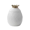 Cheap Stylish Handmade Home Decoration White Ceramic Pineapple