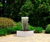 H80cm Stainless Steel duckbill waterfall with base reservoir water-proof RGB LED bar water feature for home and garden