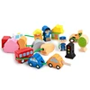 2018 Hot selling kids Sensory development blocks Threading String bead toy
