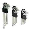 Galvanizing Carbon Steel Inner Hexagonal Wrench set of 9pcs Flat Head Ball Heads Plum Blossom Spanner