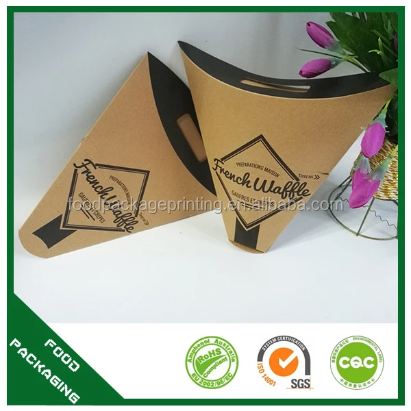 Wholesale Crepe Paper Cone,Greaseproof Kraft Cone Bubble Waffle Cone