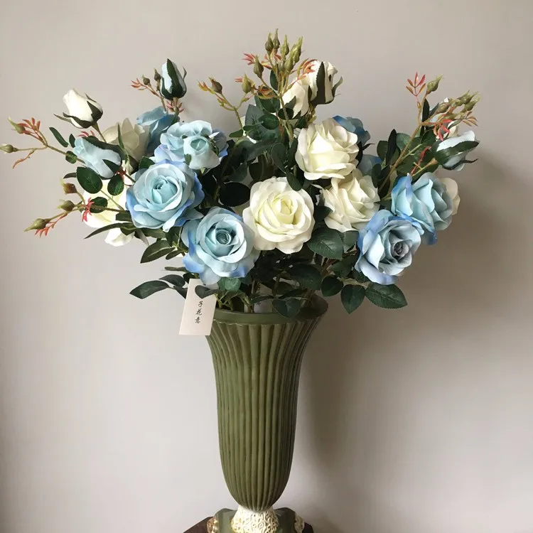 12 Heads Rose Artificial Flowers Wholesale Buy Artificial Flowers