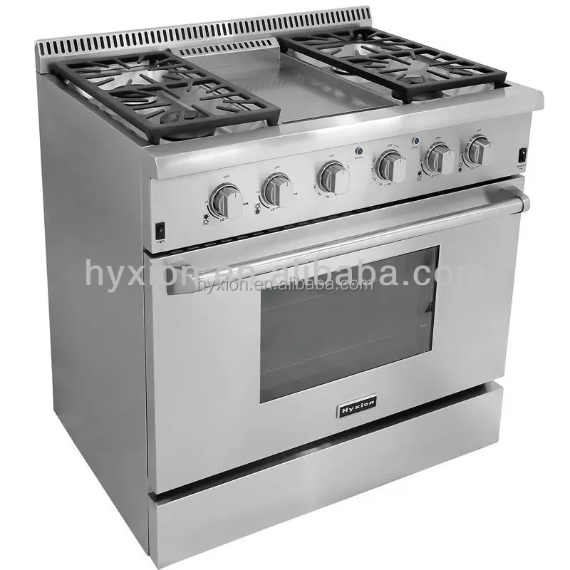 High End Luxury Kitchen Gas Cooking Range With Grddle Top Hrg3609u High End Luxury Kitchen Gas Cooking Range With Grddle Top Hrg3609u Oven Commercial Cooker 80cm Product On