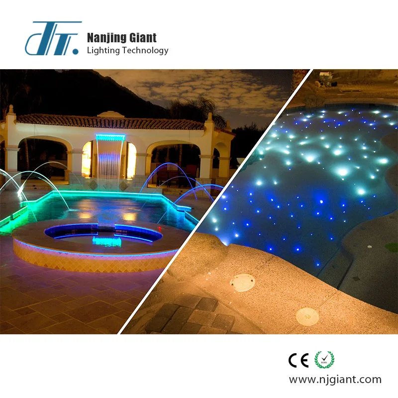 Fibra óptica al aire libre piscina con efecto cielo estrellado-LED