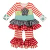 High quality fall winter baby remake ruffle tunic clothes set wholesale children's boutique clothing usa