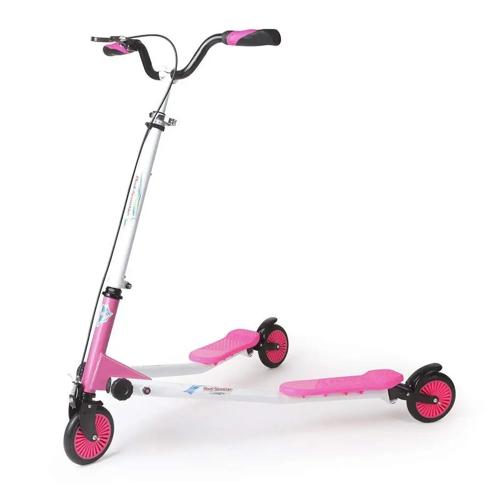 Ancheer Kids Speeder Swing Motion Tri Scooter 3 Wheels 2 Footed Foldable Kick Air Push Slider Wiggle Trike Striker Drifter Y Flicker Scooter for Boys//Girls//Children Age 5+