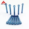 gr5 Titanium 12 point flange bolts and titanium 12 points flange nuts for automobile