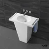 Sanitary ware pedestal bathroom wash basins in white matt