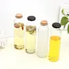 Slim Cylindrical Fruit vinegar glass bottle